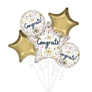 Confetti Sprinkle Congrats Foil Balloon Bouquet